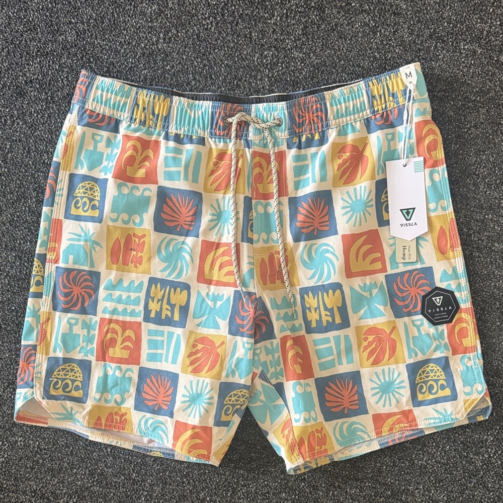 VISSLA Colorful Patterned Board Shorts